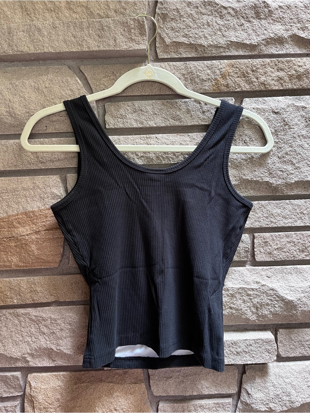 Nike Black Ribbed Tank with White Swoosh size small vintage - Picture 3 of 8